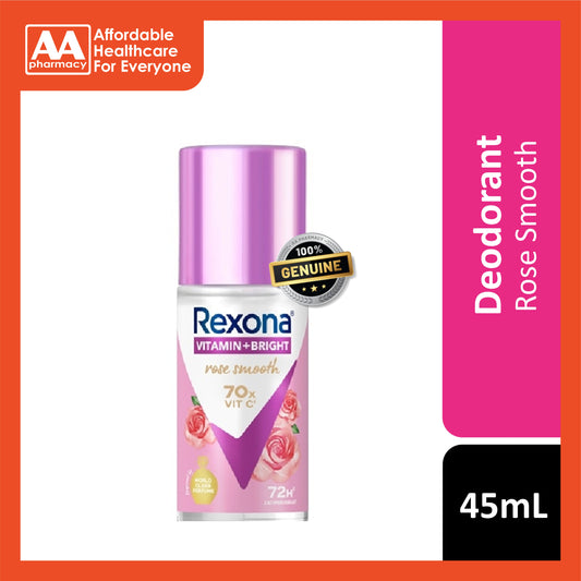 Rexona Vitamin + Bright Antiperspirant Roll On (Rose Smooth) 45mL