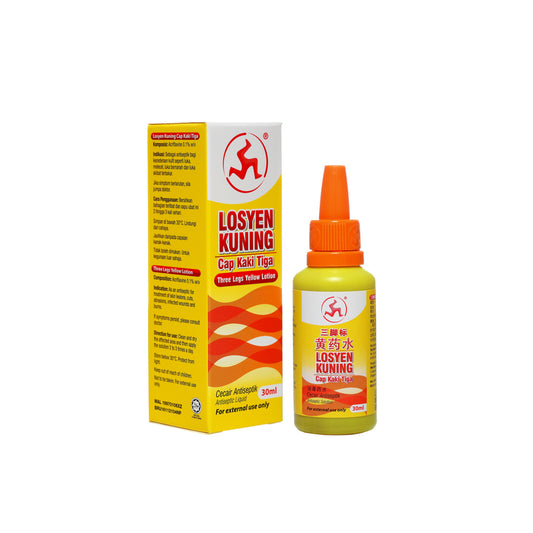 3 Legs Yellow Lotion Antiseptic Liquid 30mL (Dropper Packing)