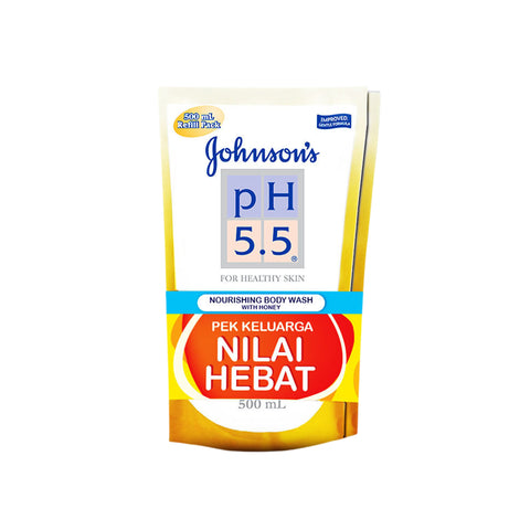 Johnson's pH5.5 Nourishing Body Wash with Honey (Refill) 500mLx2's [Twinpack]