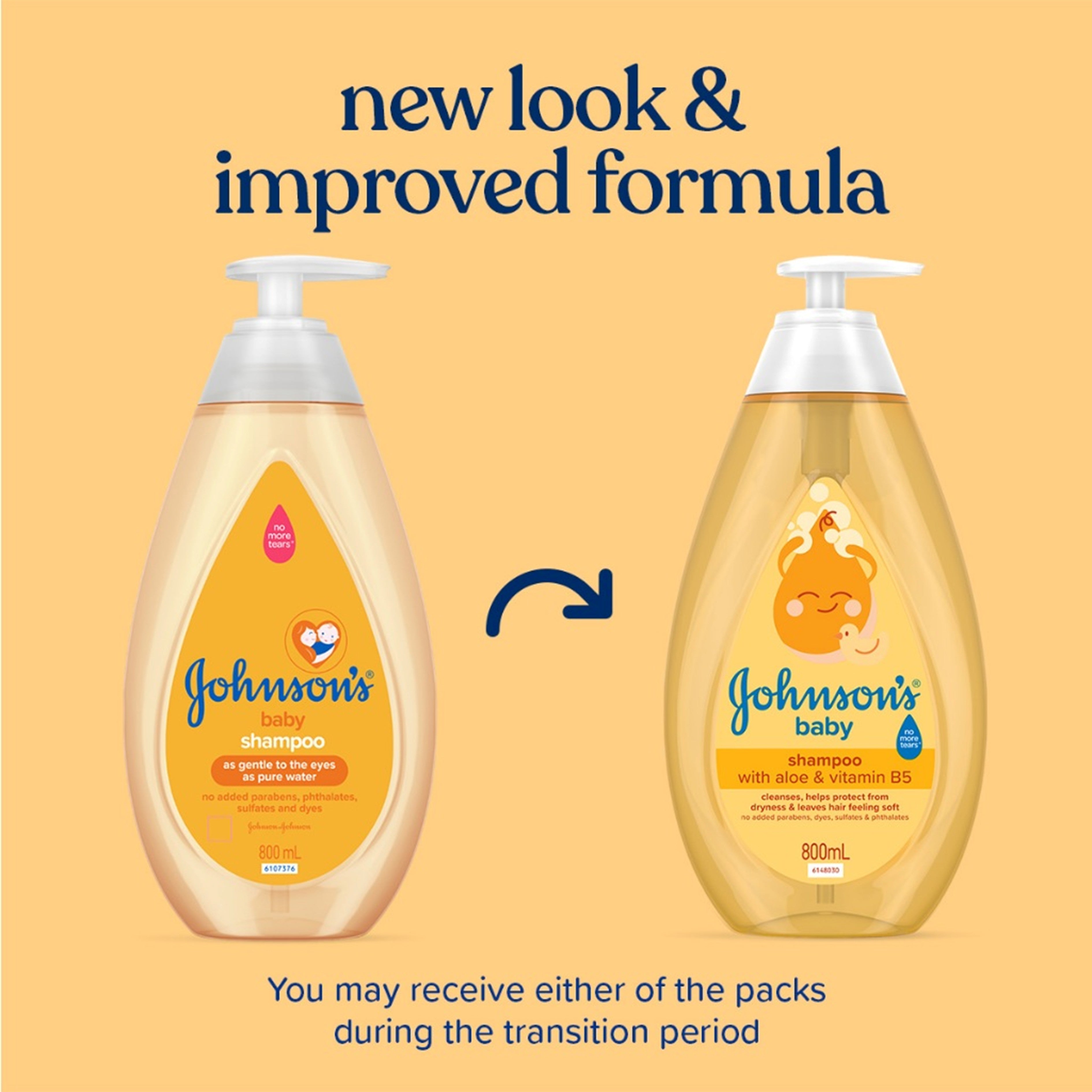 Johnson's Baby Shampoo 800mL