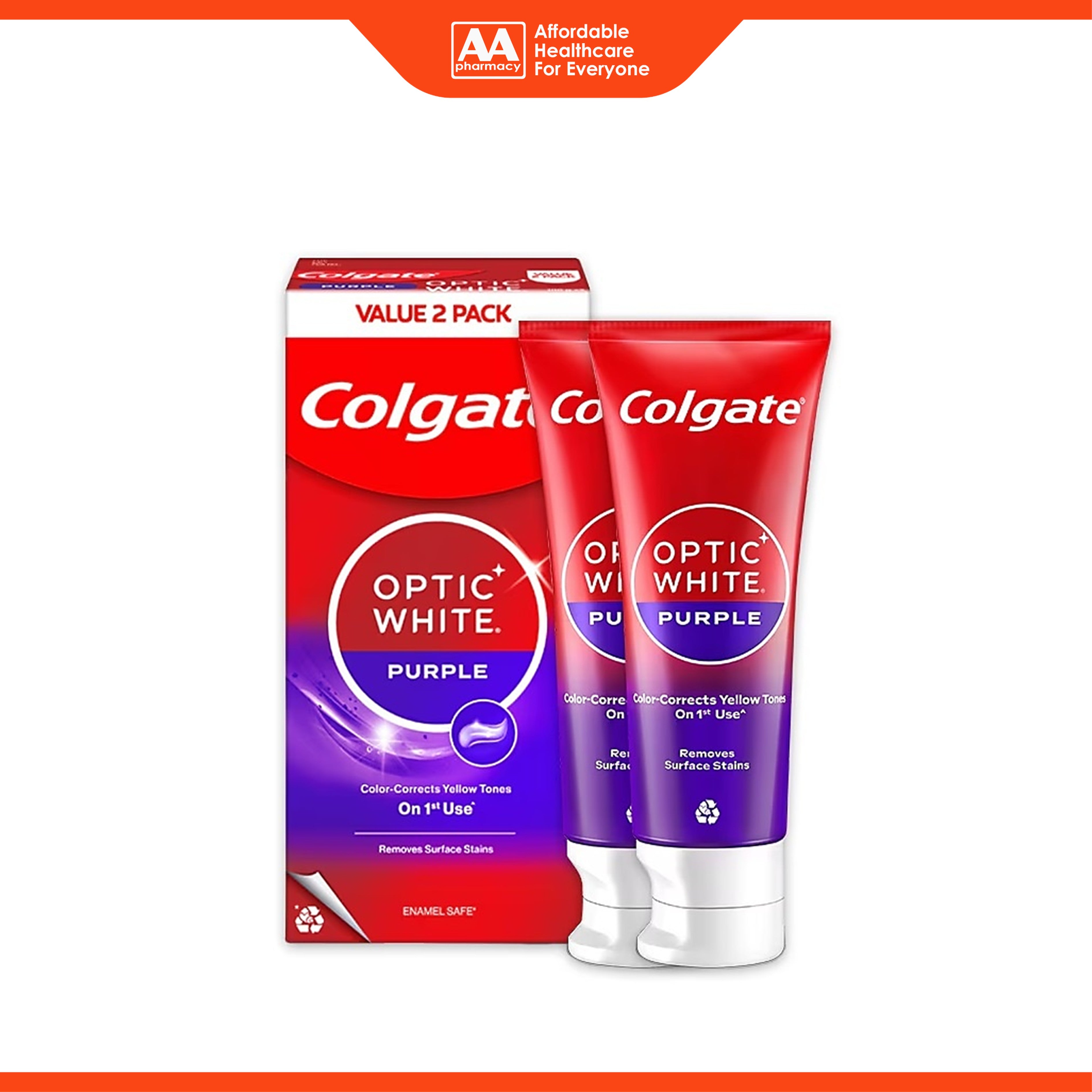 Colgate Toothpaste - Optic White Purple (2 x 100g)