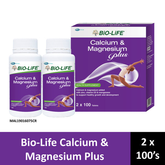 Bio-Life Calcium and Magnesium Plus Tablet 2x100's [Twinpack]