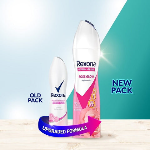 Rexona Vitamin + Bright Antiperspirant Spray (Rose Glow) 135mL