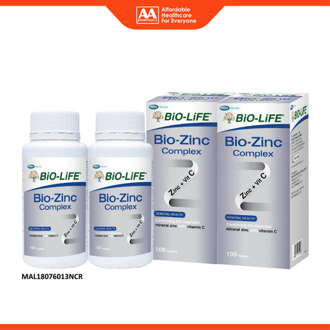 Bio-Life Bio-Zinc Complex Tablet 2x100's [Twinpack]