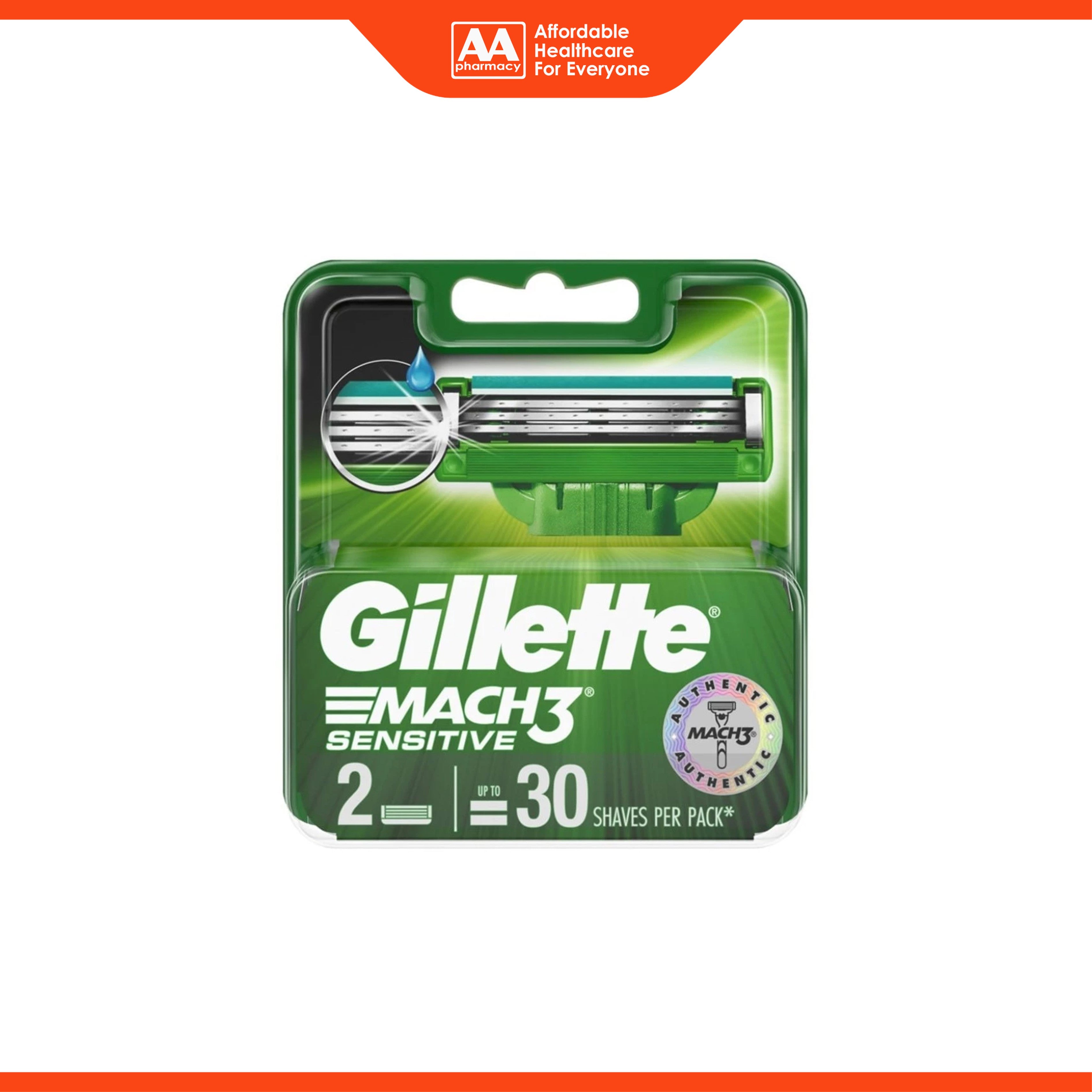 Gillette Mach 3 Sensitive Cartridge 2's