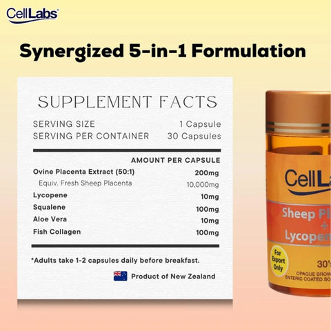 CellLabs Sheep Placenta + Lycopene Plus Softgel Capsule 30's