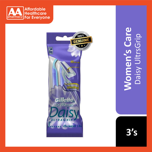 Gillette for Women Daisy UltraGrip (With Baby Oil + Aloe) Disposable Razor 3's