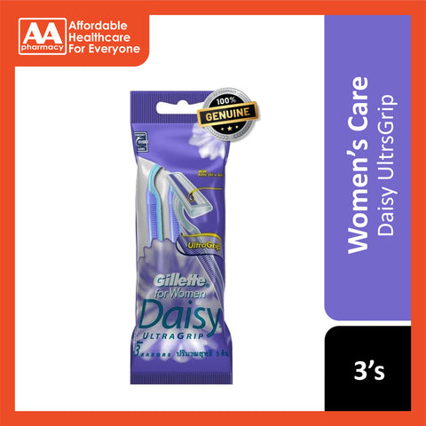 Gillette for Women Daisy UltraGrip (With Baby Oil + Aloe) Disposable Razor 3's