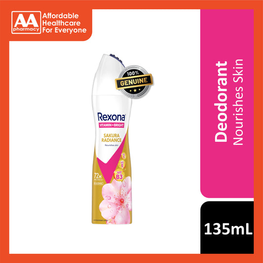Rexona Vitamin + Bright Antiperspirant Spray (Sakura Radiance) 135mL