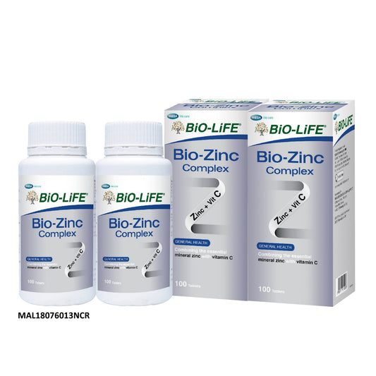 Bio-Life Bio-Zinc Complex Tablet 2x100's [Twinpack]