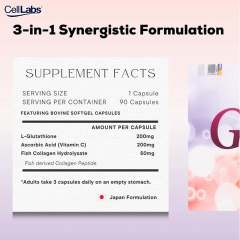 CellLabs Gluta Plus Capsule 3x30's