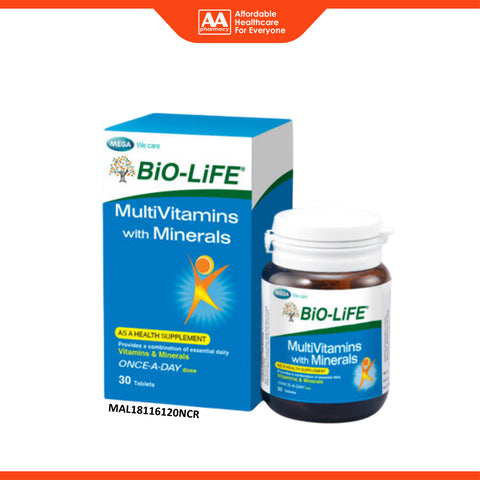 Bio-Life Multivitamins With Minerals Tablet 30's