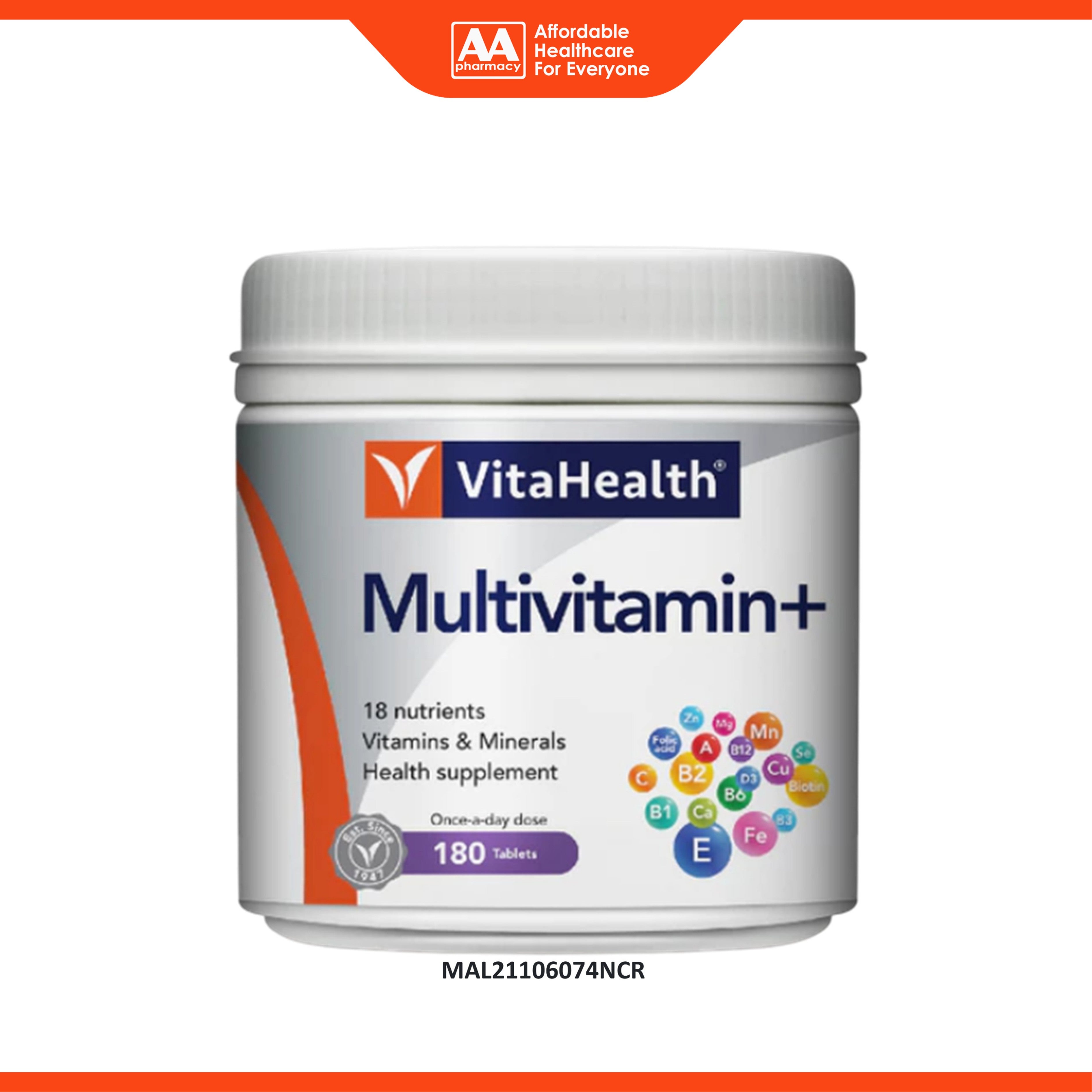 VitaHealth Multivitamin+ Tablet 180's