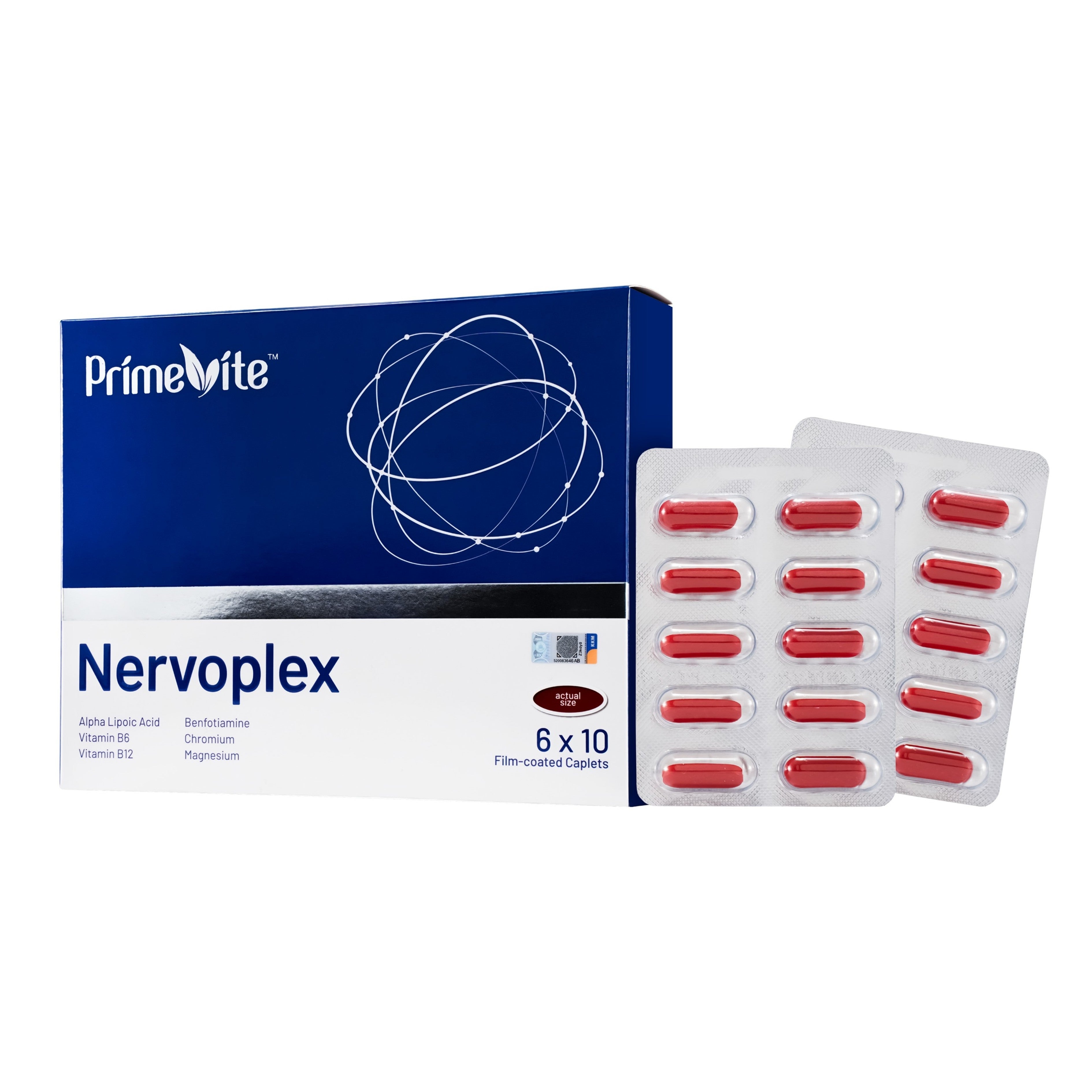 PrimeVite Nervoplex Film-Coated Caplet 6x10's – AA Pharmacy