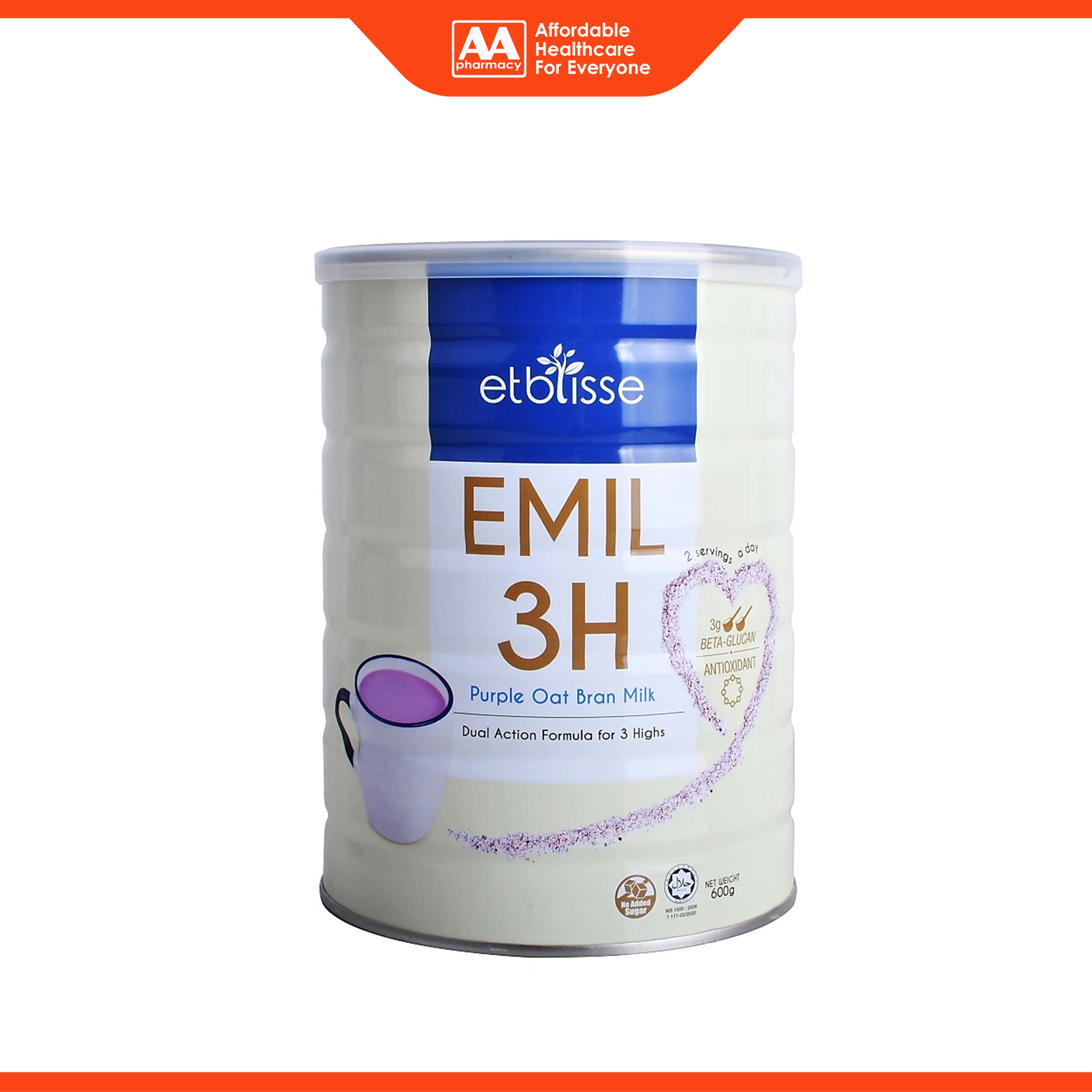 Etblisse Emil 3H Purple Oat Bran Milk 600g