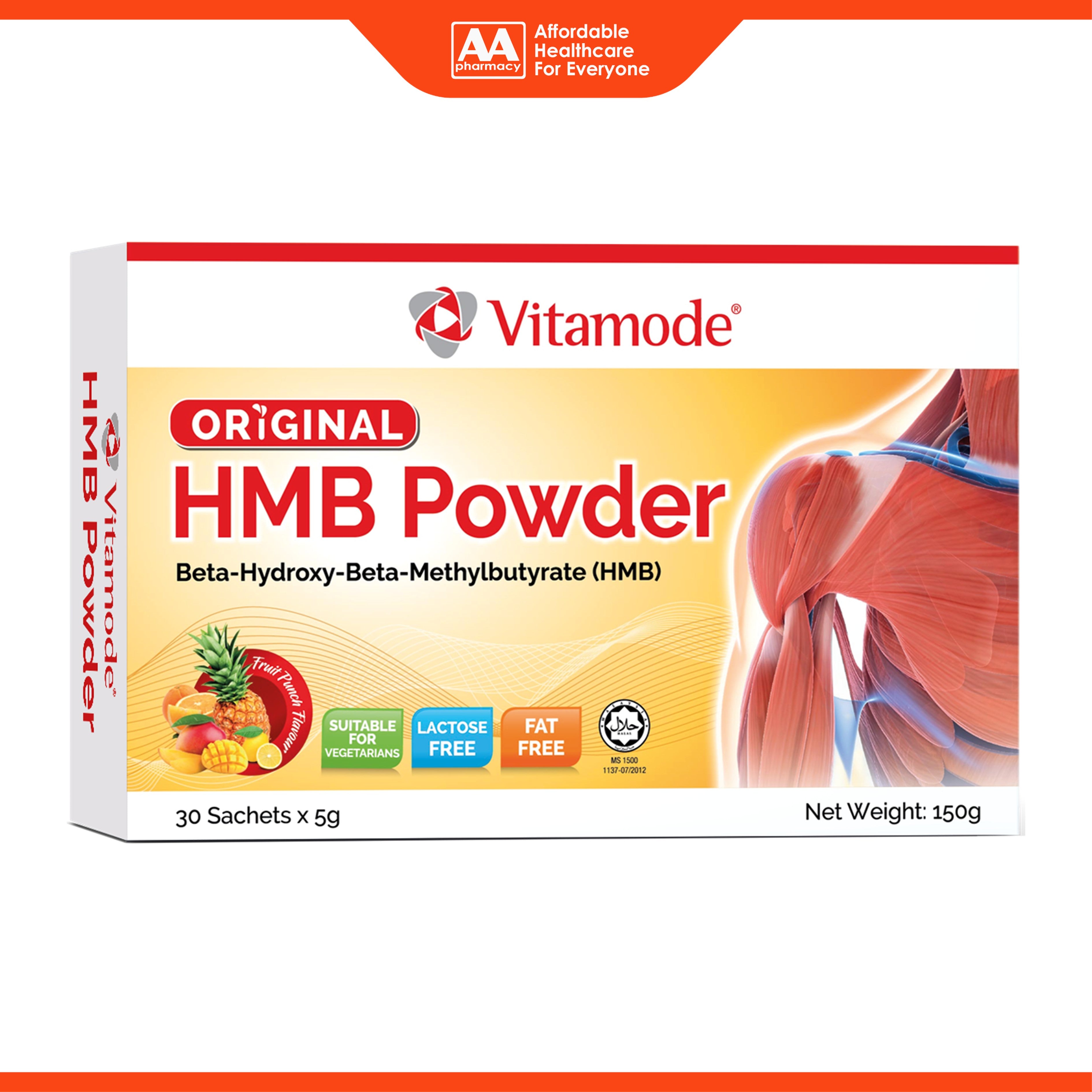 Vitamode Original HMB Powder (Mix Fruit Juice Powder with HMB) Sachet 5gx30's