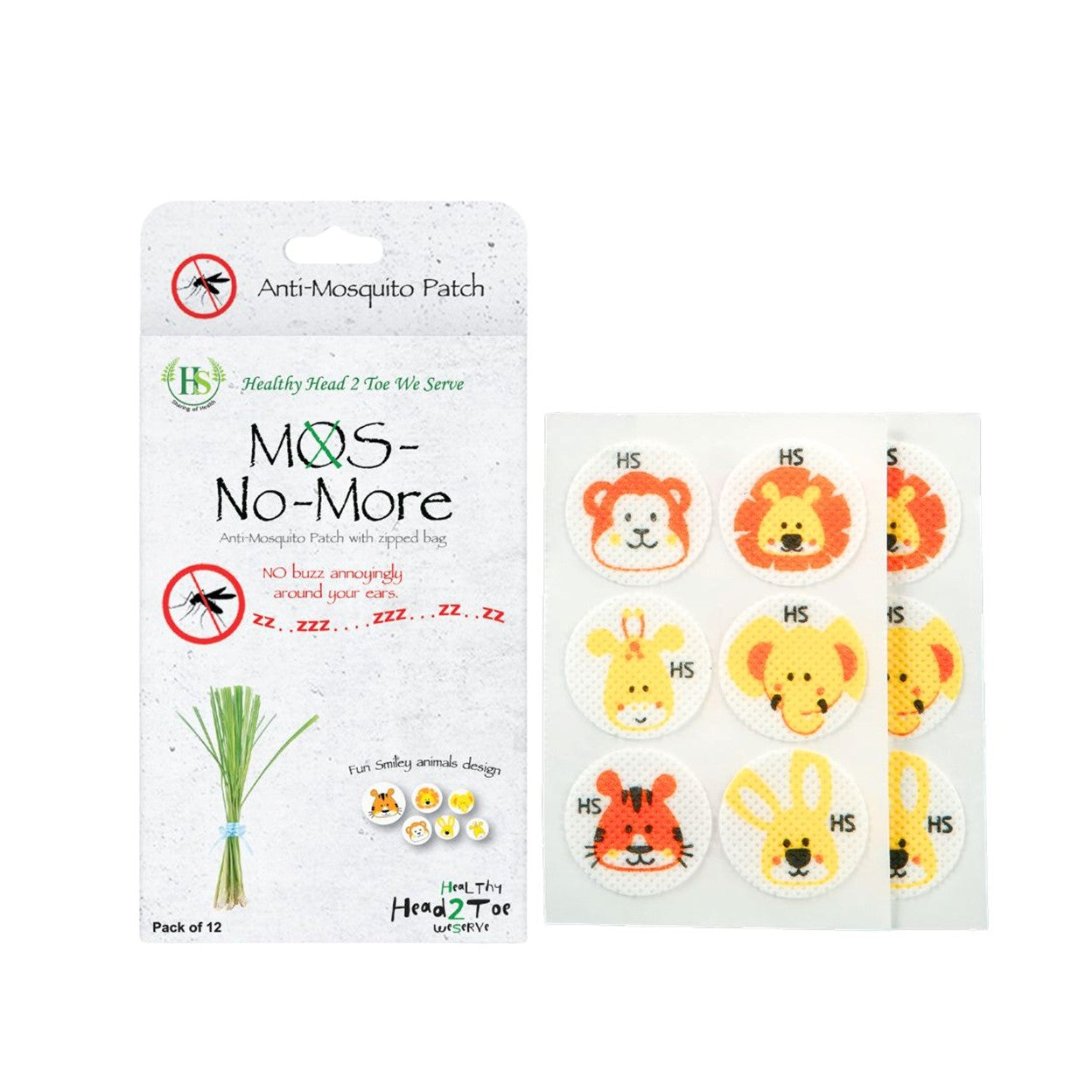 HS Mos-No-More Anti-Mosquito Patch with Zipped Bag 12's