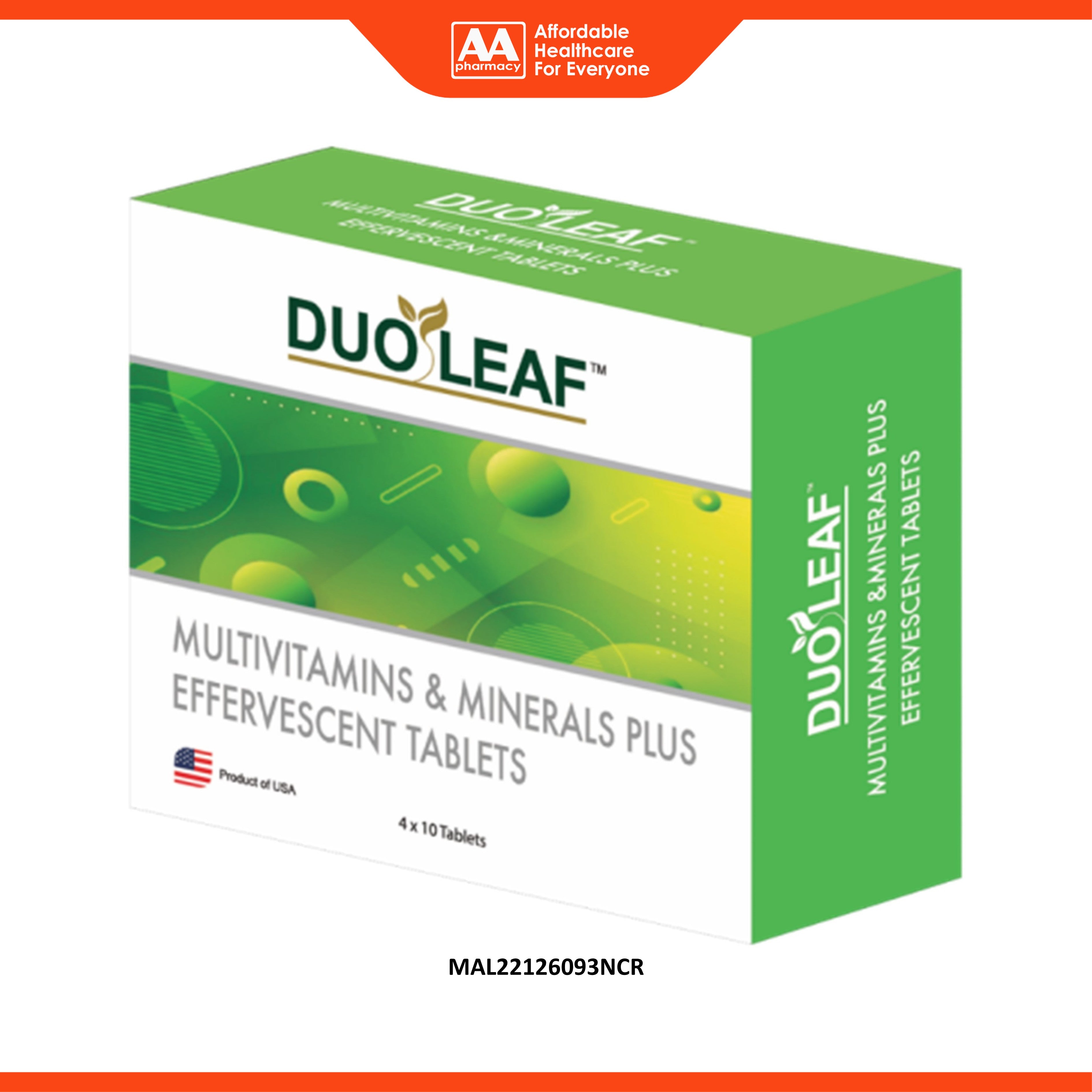 Duoleaf Multivitamins and Minerals Plus Effervescent Tablet 4x10's
