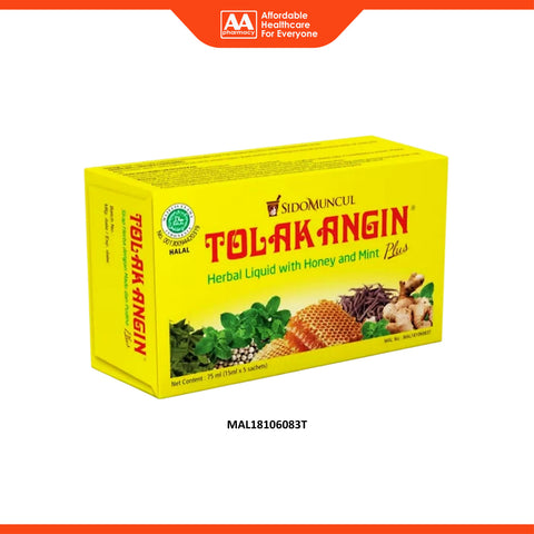 Tolak Angin Herbal Liquid with Honey and Mint Plus Sachet 15mLx5's