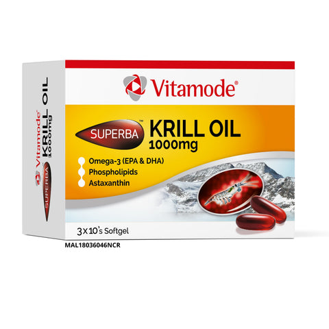 Vitamode Superba Krill Oil 1000mg Softgel 3x10's