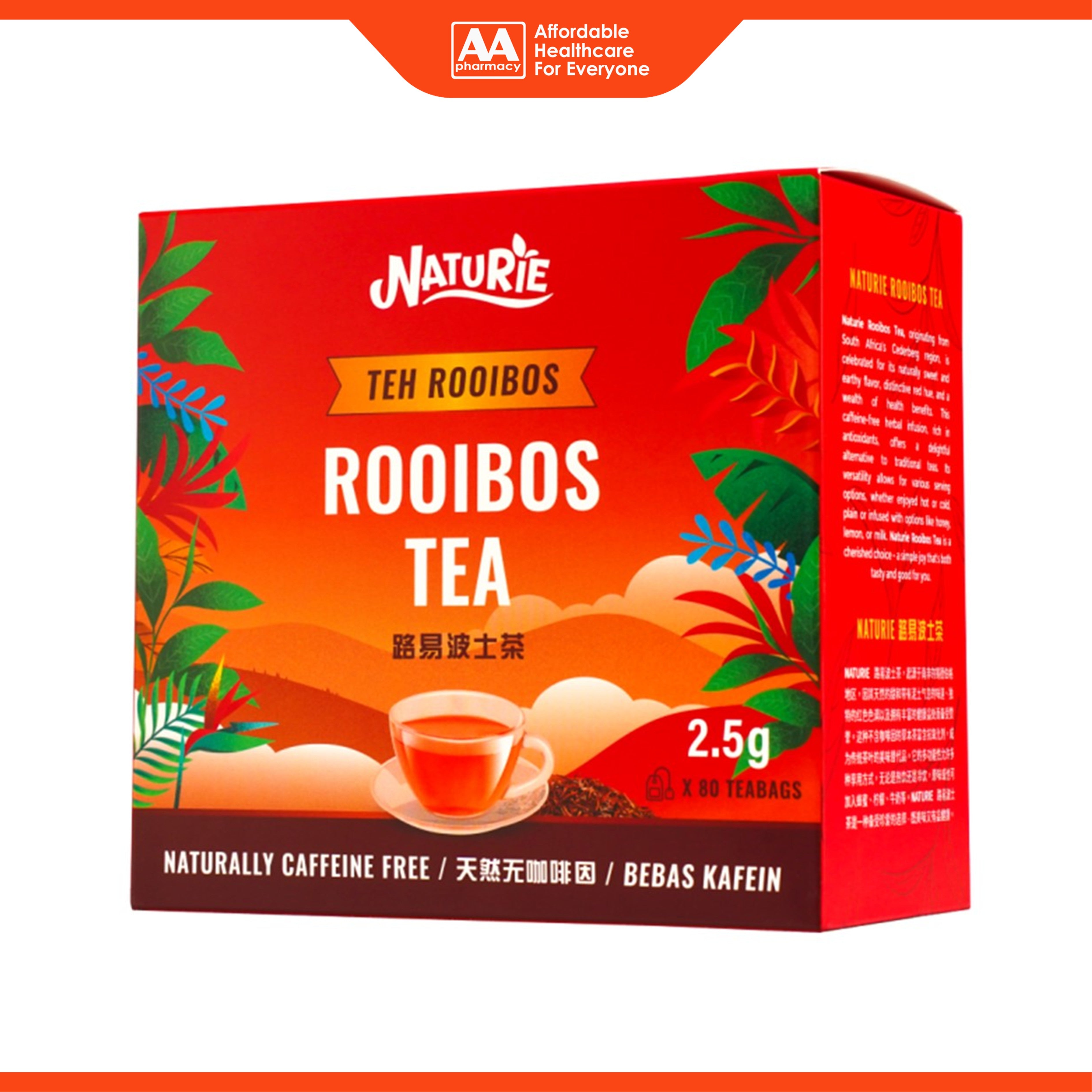 Naturie Rooibos Tea Sachet 2.5gx80's