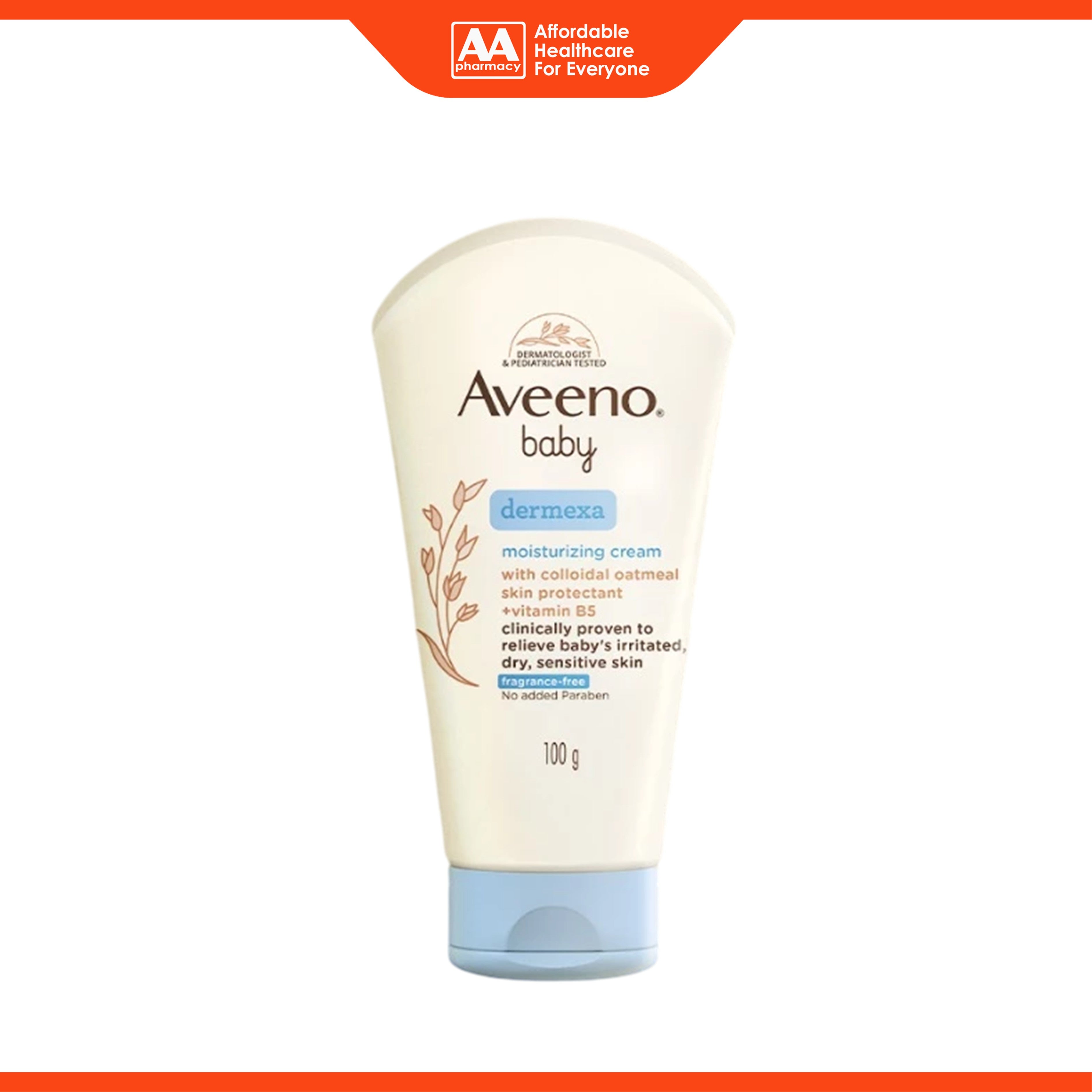 Aveeno Baby Dermexa Moisturizing Cream (with Colloidal Oatmeal + Vitamin B5) 100g