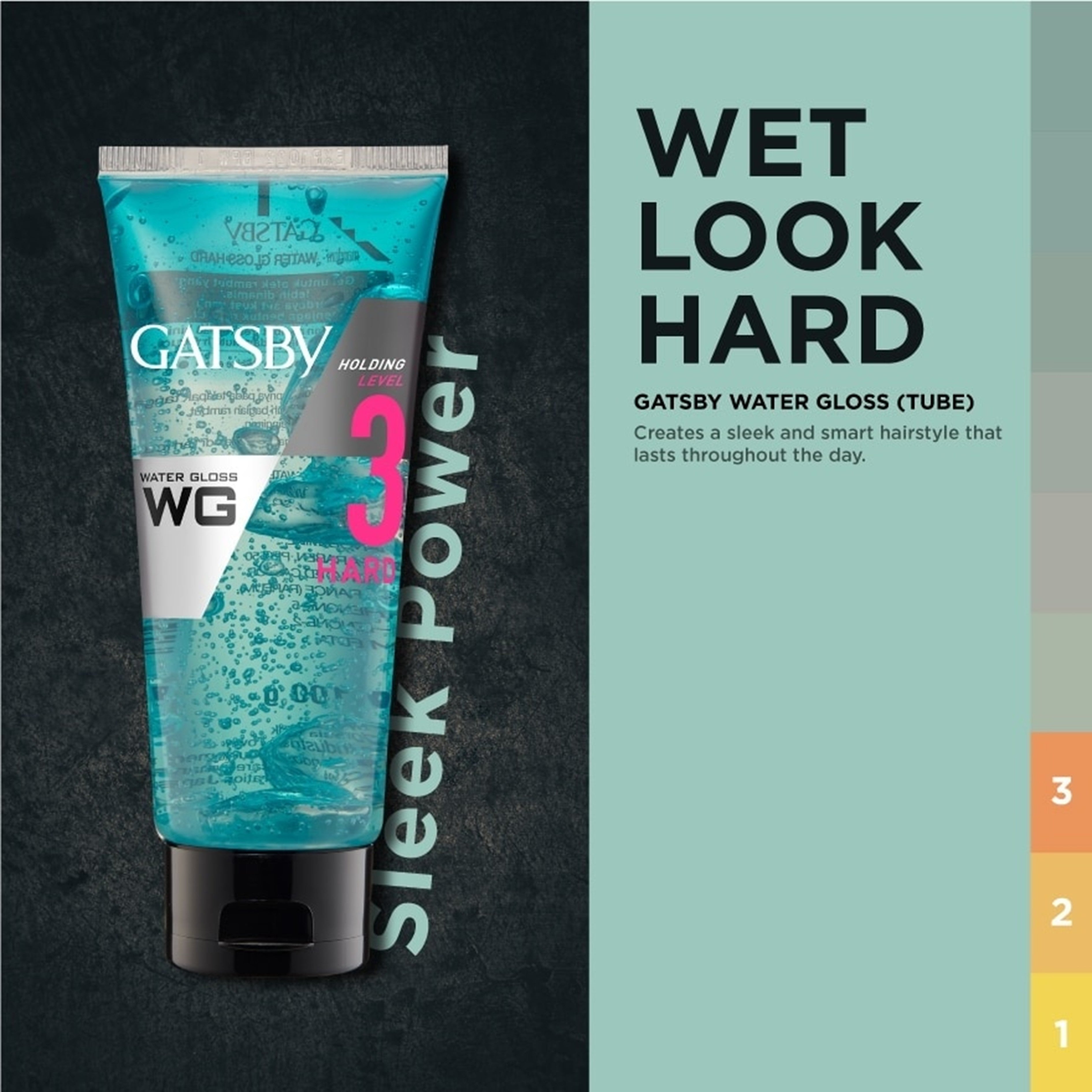 Gatsby Water Gloss Hair Gel (Hard, Holding Level 3) 170g