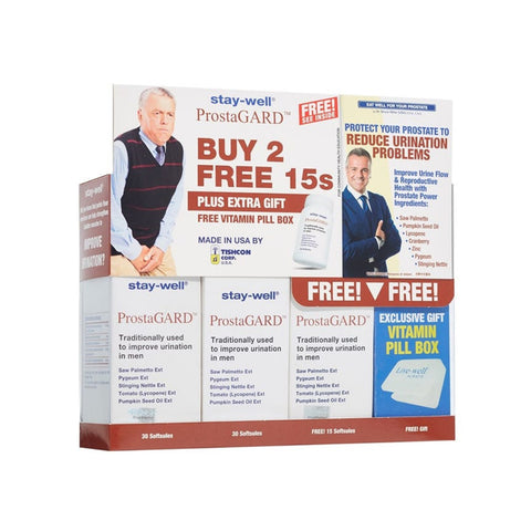Stay-Well ProstaGARD Softsule 2x30's+15's FOC Vitamin Pill Box 1's