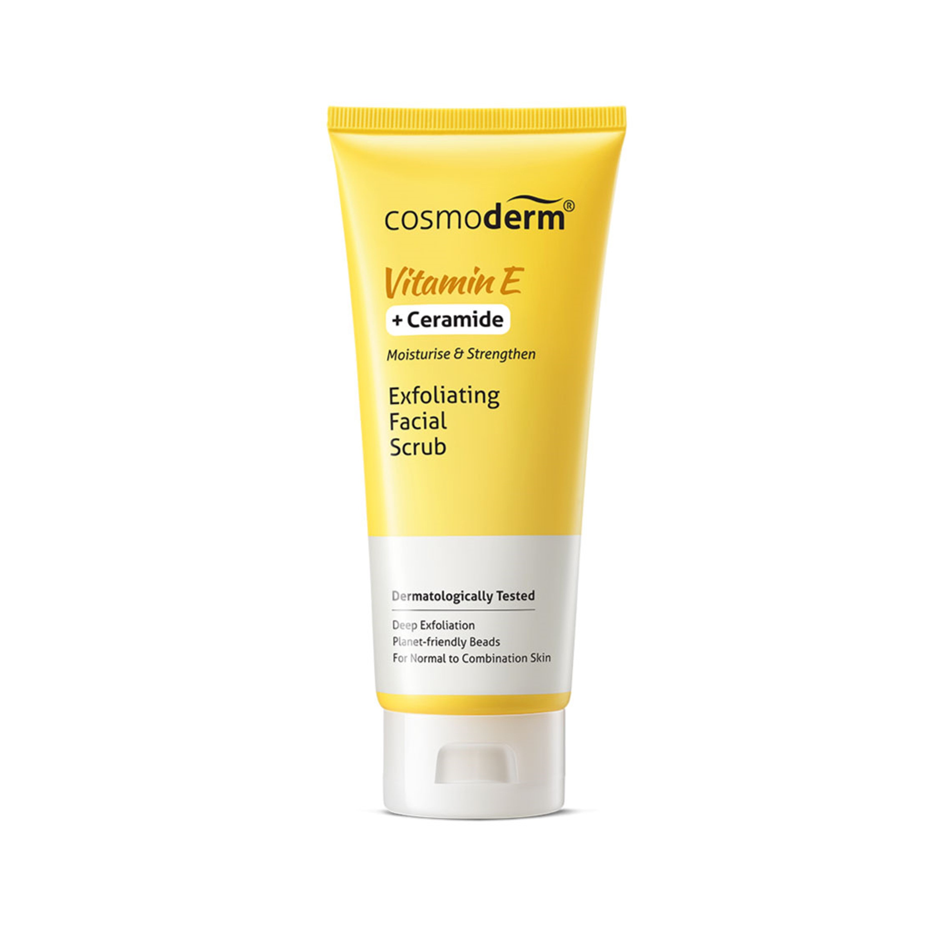 Cosmoderm Vitamin E + Ceramide Exfoliating Facial Scrub 125mL