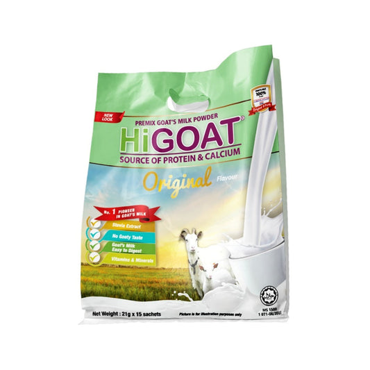 HiGOAT Premix Goat's Milk Powder Sachet 21gx15's (Original Flavour)