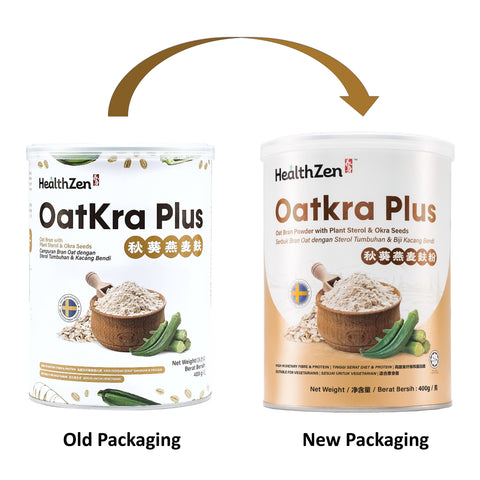 HealthZen Oatkra Plus 400g (Oat Bran Powder with Plant Sterol & Okra Seeds)