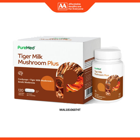 PureMed Tiger Milk Mushroom Plus Vegecapsule 2x60's