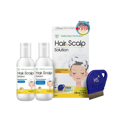 HS Hair and Scalp Solution 50mL (Free Tea Tree Shampoo and Metal Comb)