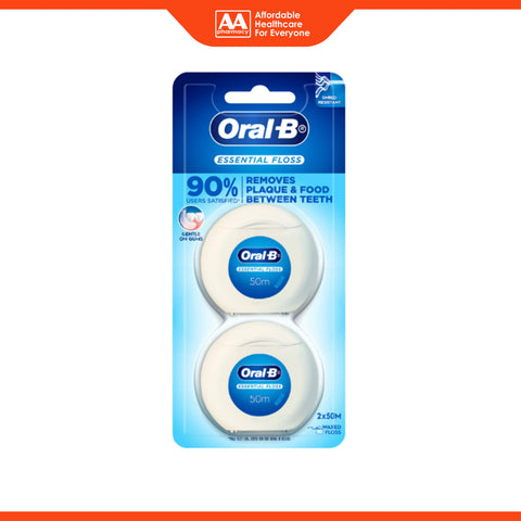 Oral-B Essential Waxed Floss 50m 2's