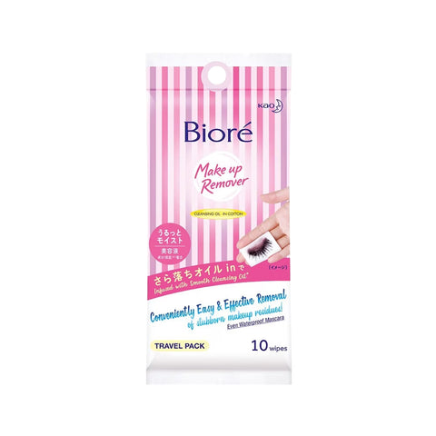 Biore Cleansing Oil-In-Cotton Makeup Remover Wipes 10's