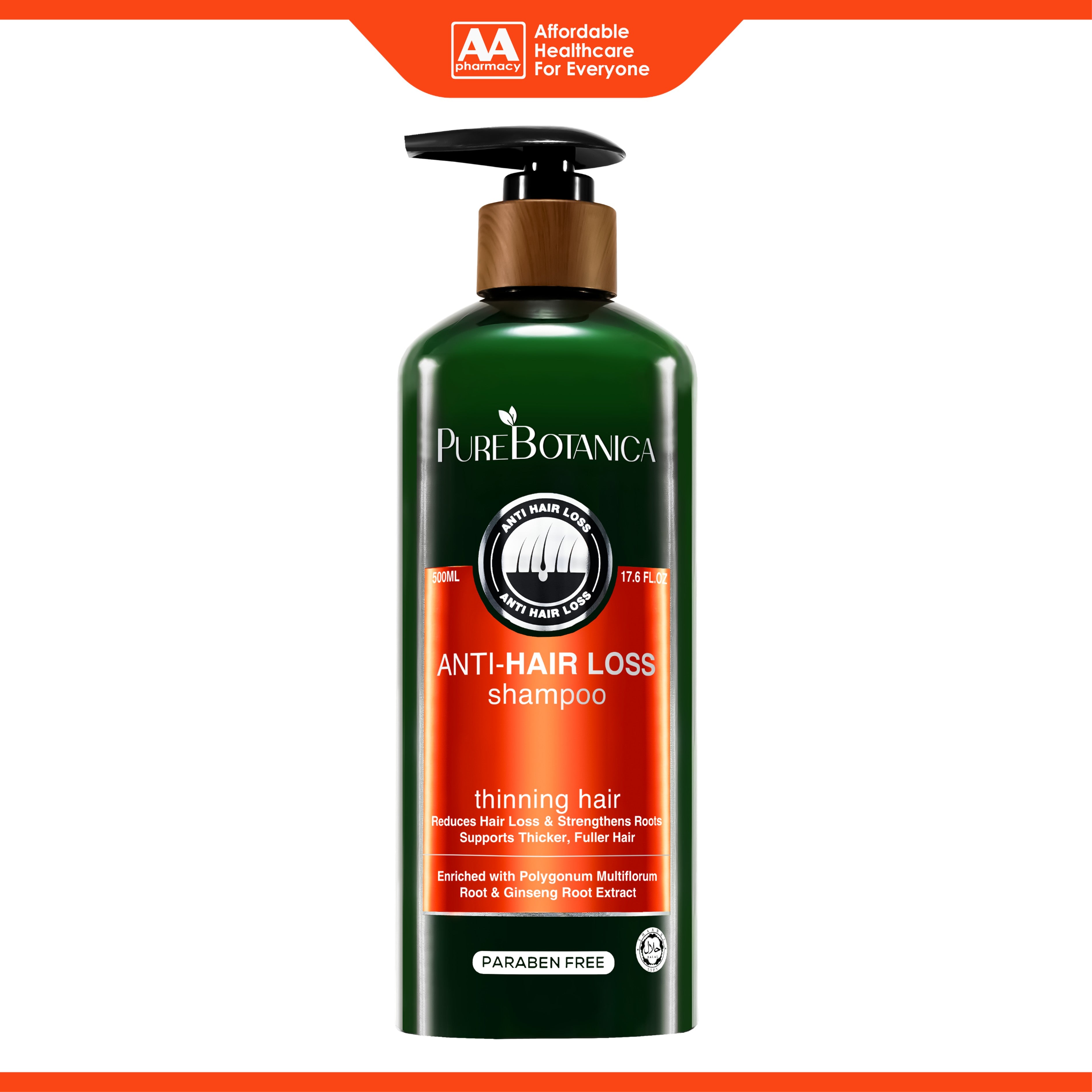 PureBotanica Anti-Hair Loss Shampoo 500mL