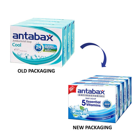 Antabax Antibacterial Bar Soap (Extra Cool) 75gx4's