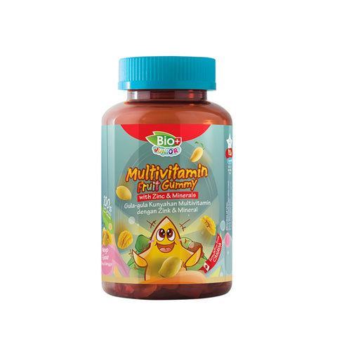 BioPlus Junior Multivitamin Fruit Gummy with Zinc & Minerals 80's (Mango Flavour)