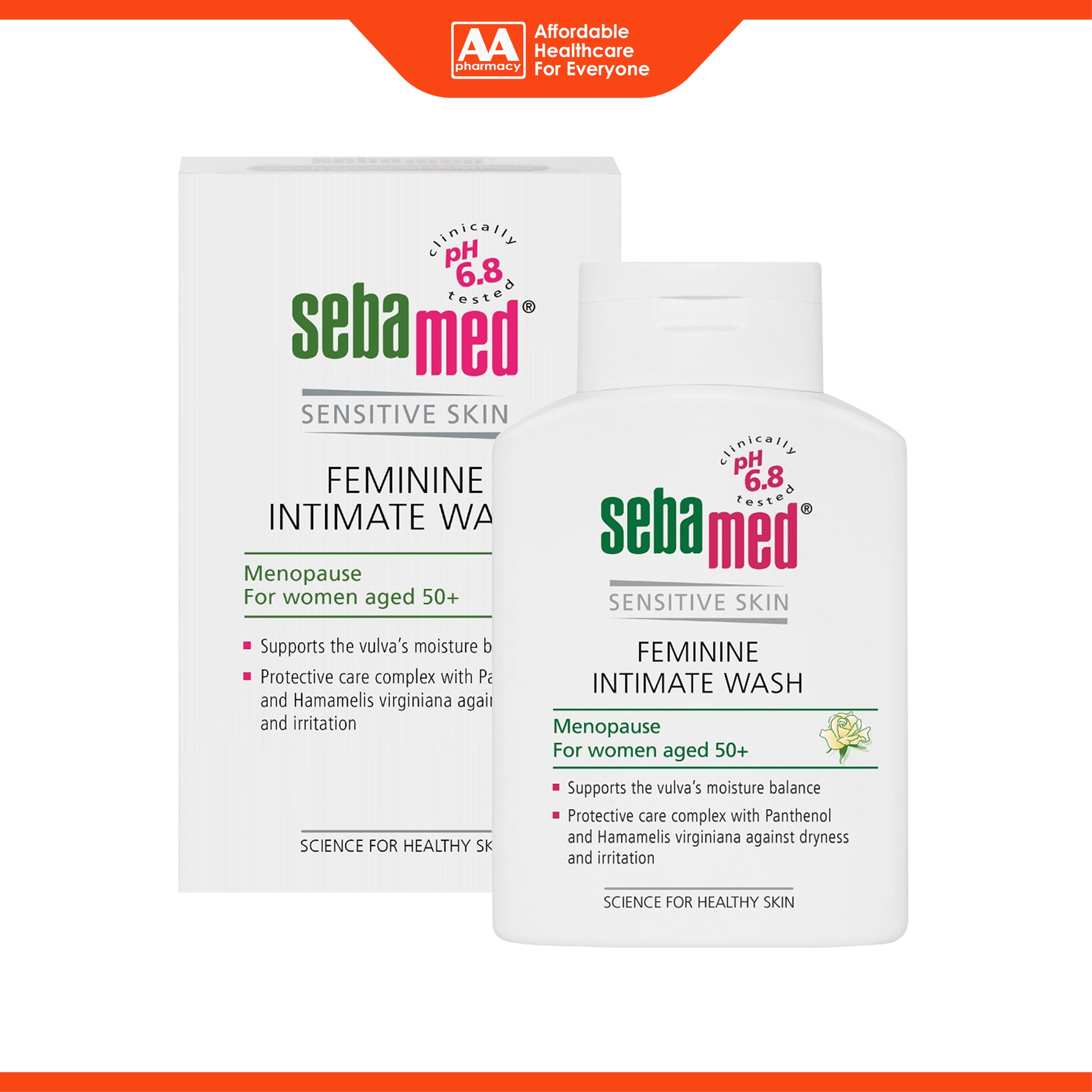 Sebamed Feminine Intimate Wash pH6.8 200mL (For Women Aged 50+)