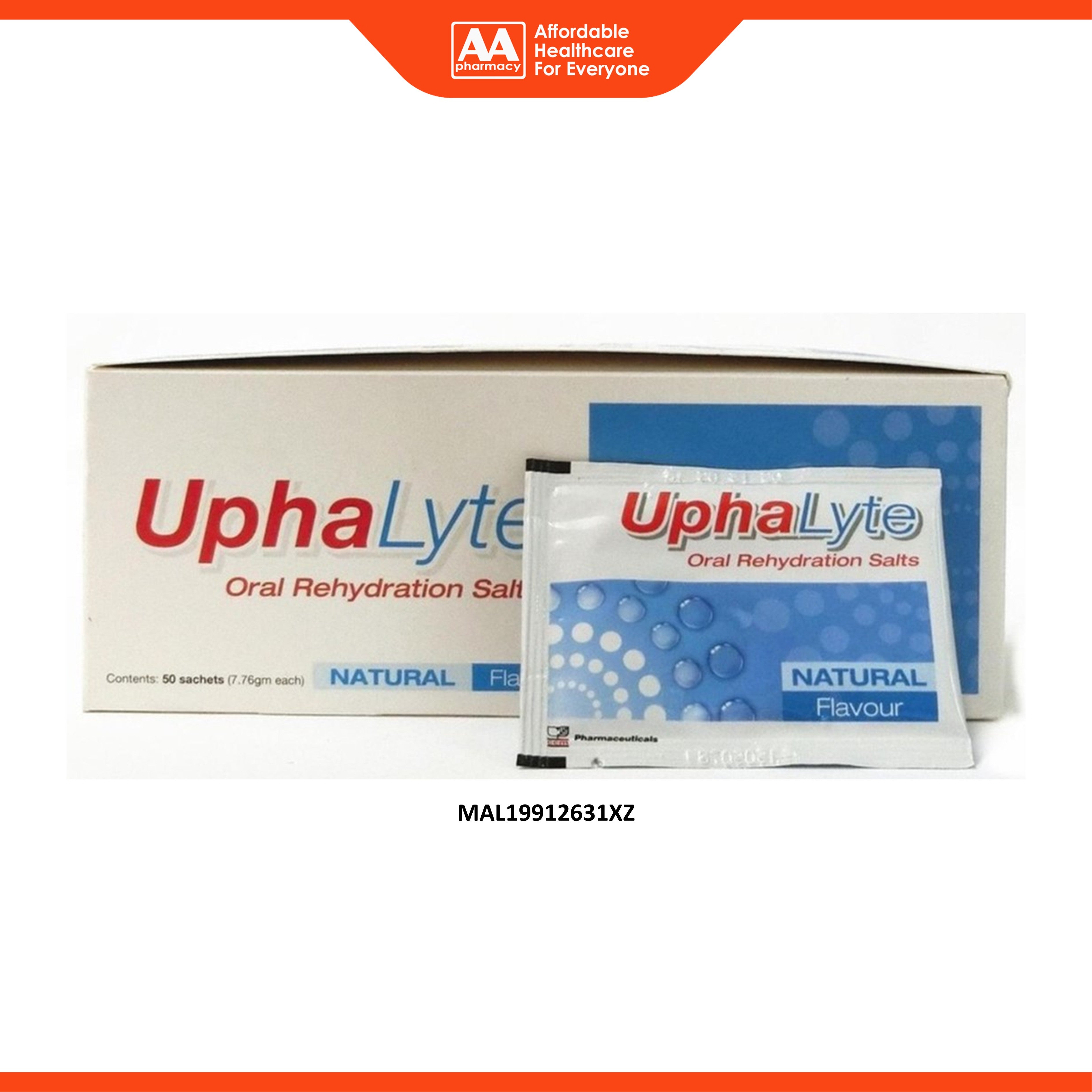 Uphalyte Oral Rehydration Salt Sachet 50's (Natural Flavour)