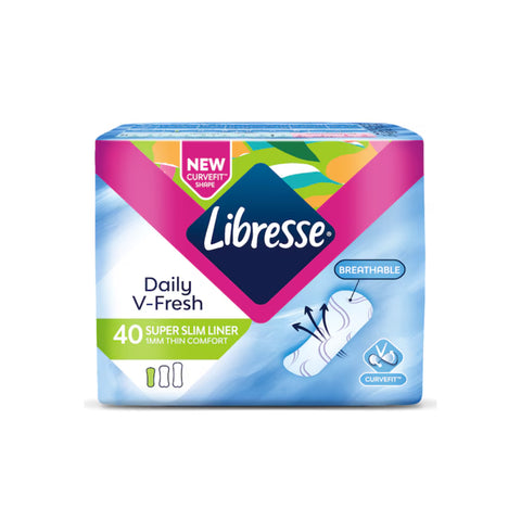 Libresse Liner (Daily V-Fresh, Super Slim 1mm Thin Comfort) 40's