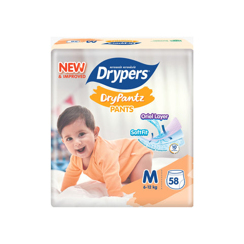 Drypers DryPantz Baby Pants Size M 58's (6-12kg)