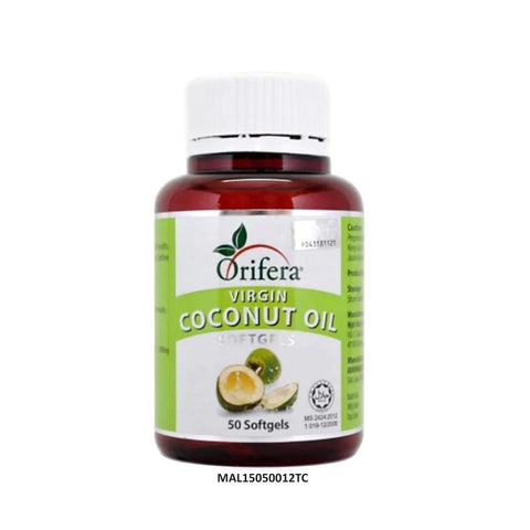 Orifera Virgin Coconut Oil Softgel 1600mg 50's