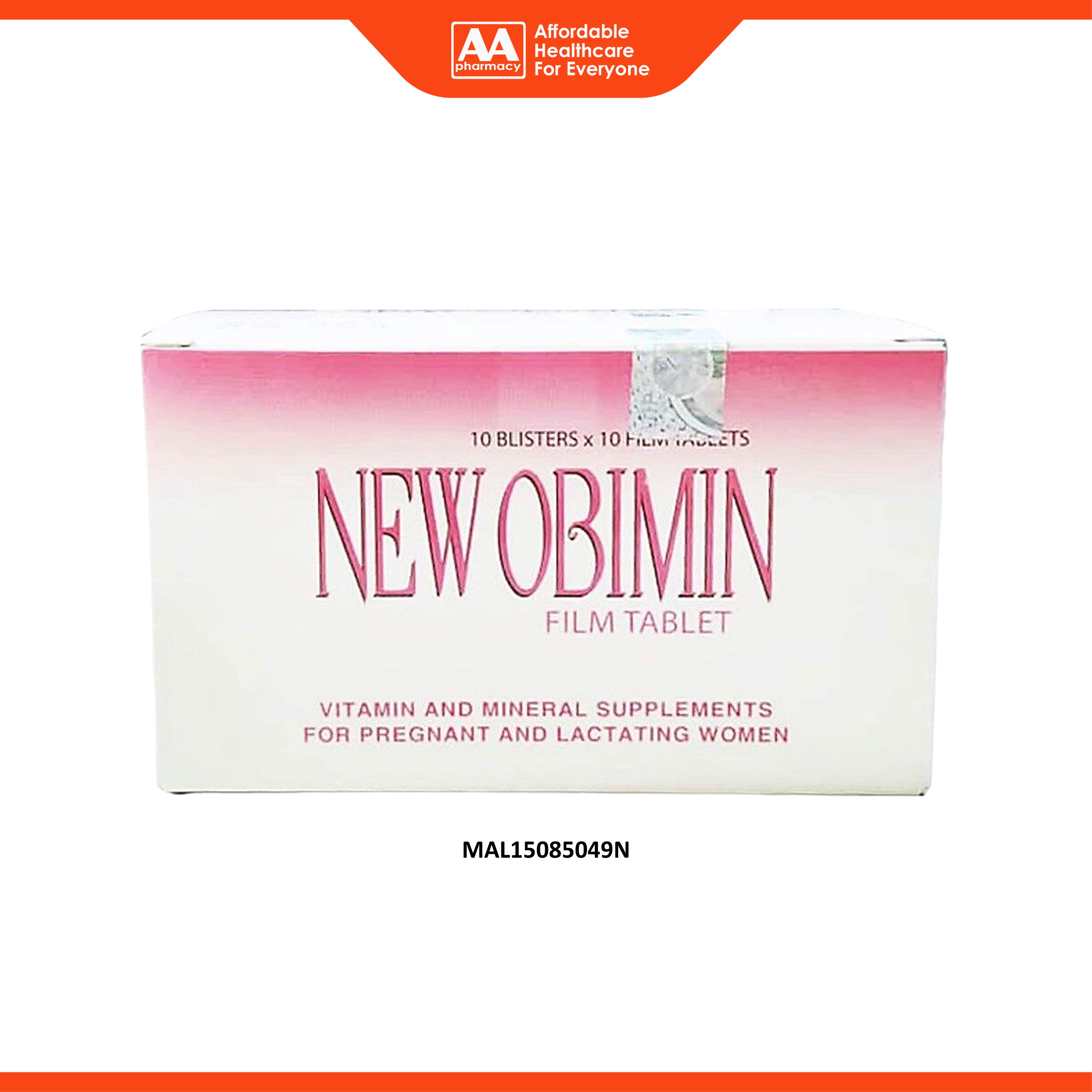 New Obimin Film Tablet (10 x 10's) [For Pregnant and Lactating Women]