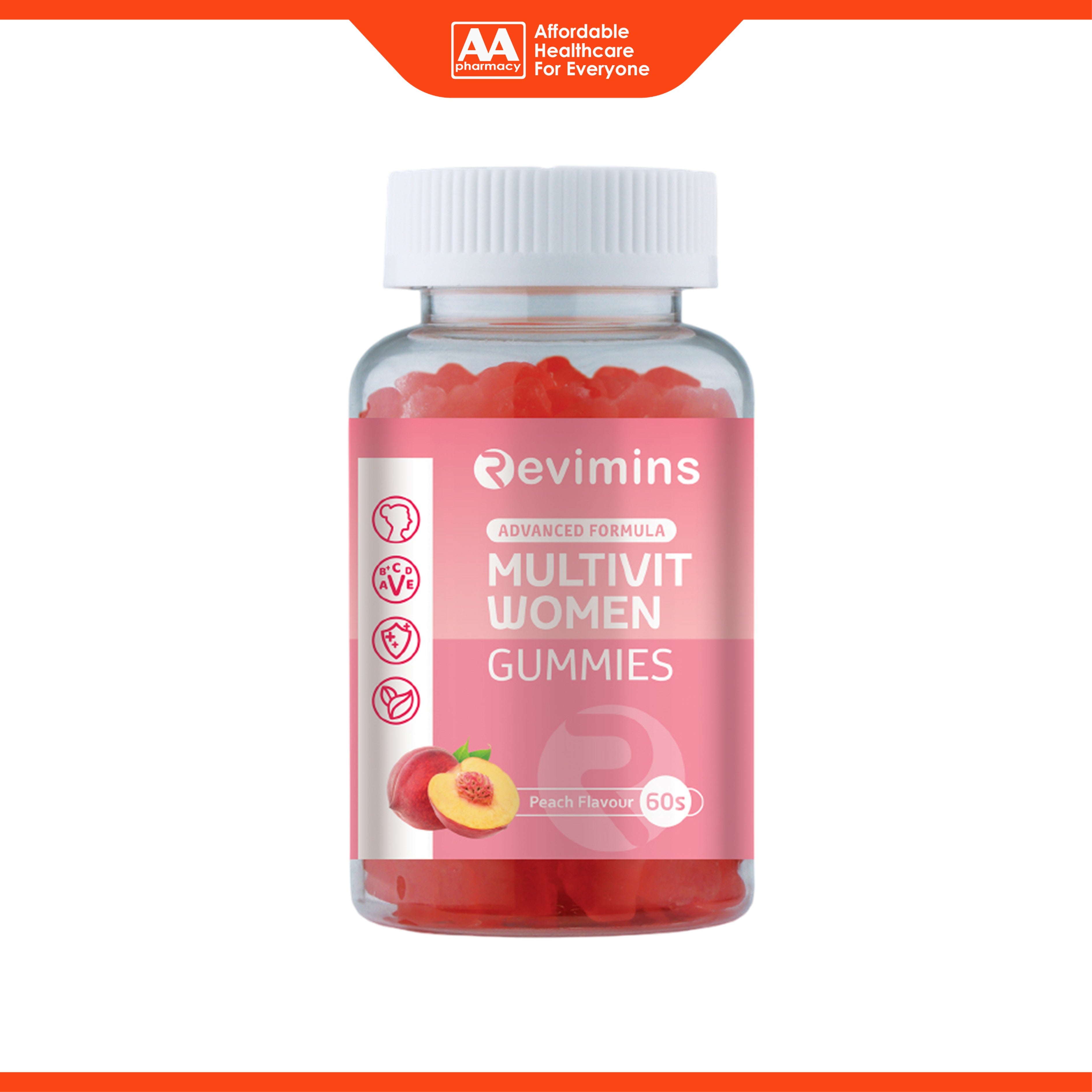 Revimins Multivit Women Gummies 60's (Peach Flavour)