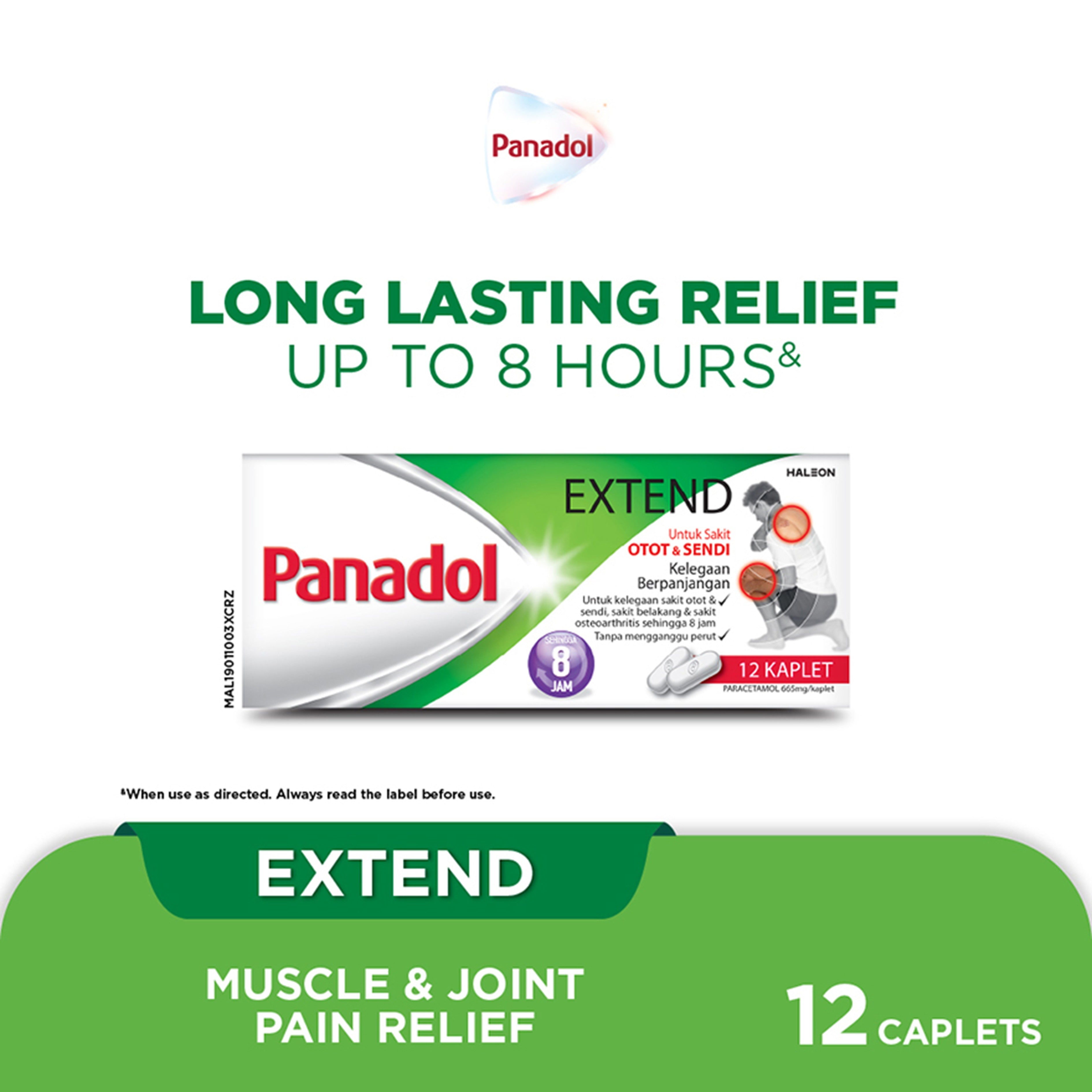 Panadol Extend 665mg Caplet 2x6's