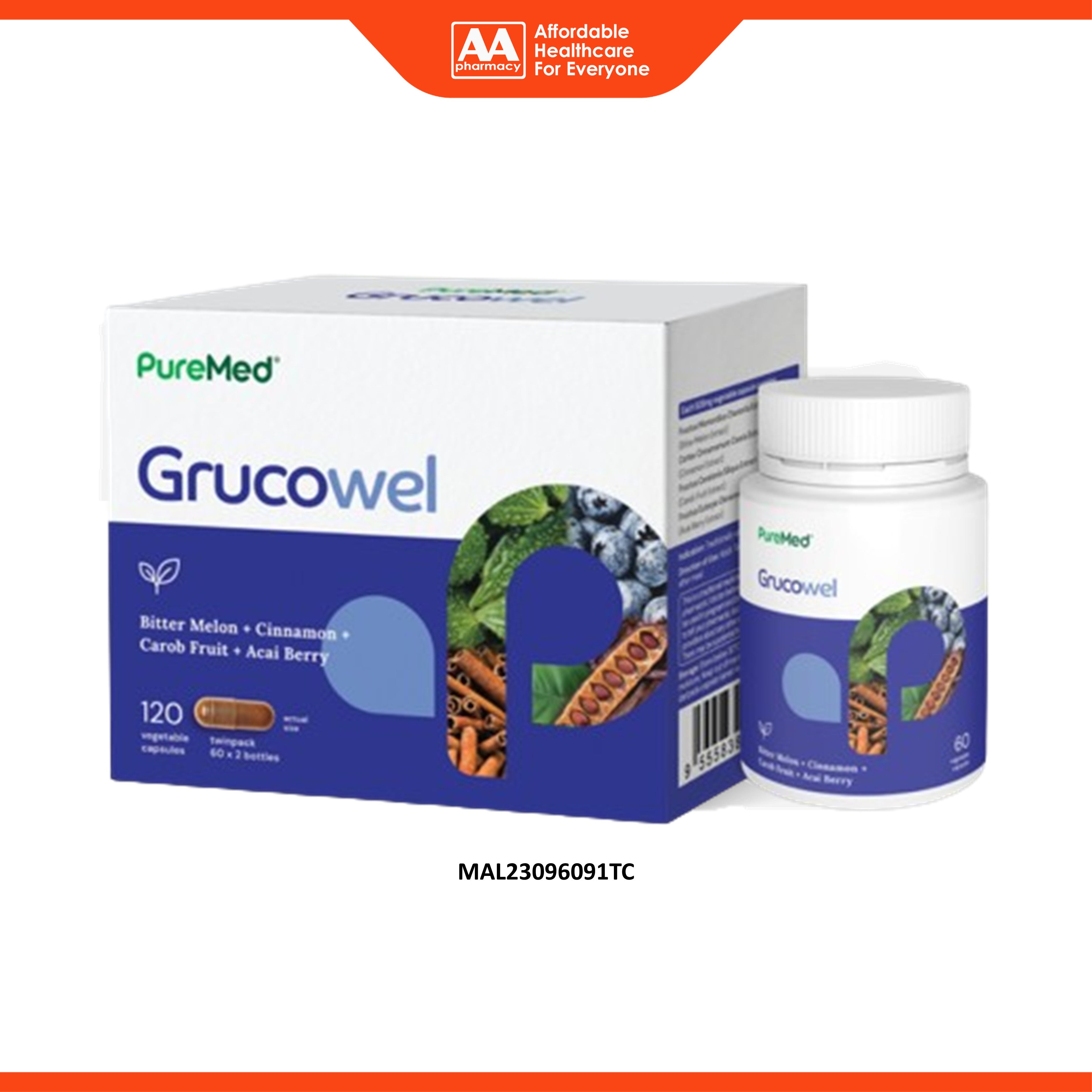 PureMed Grucowel Vegecapsule 2x60's