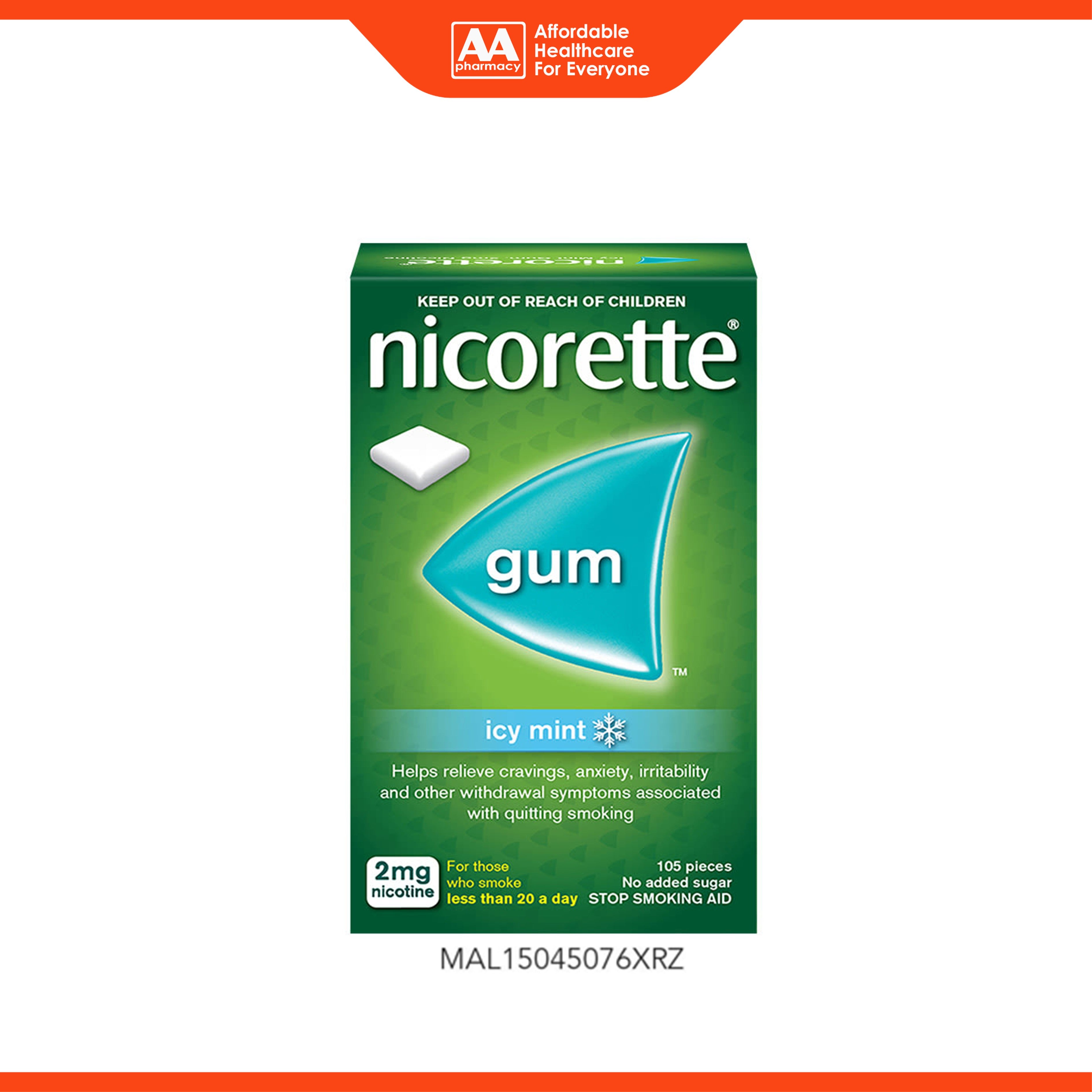Nicorette Icy Mint 2mg Gum (105's)