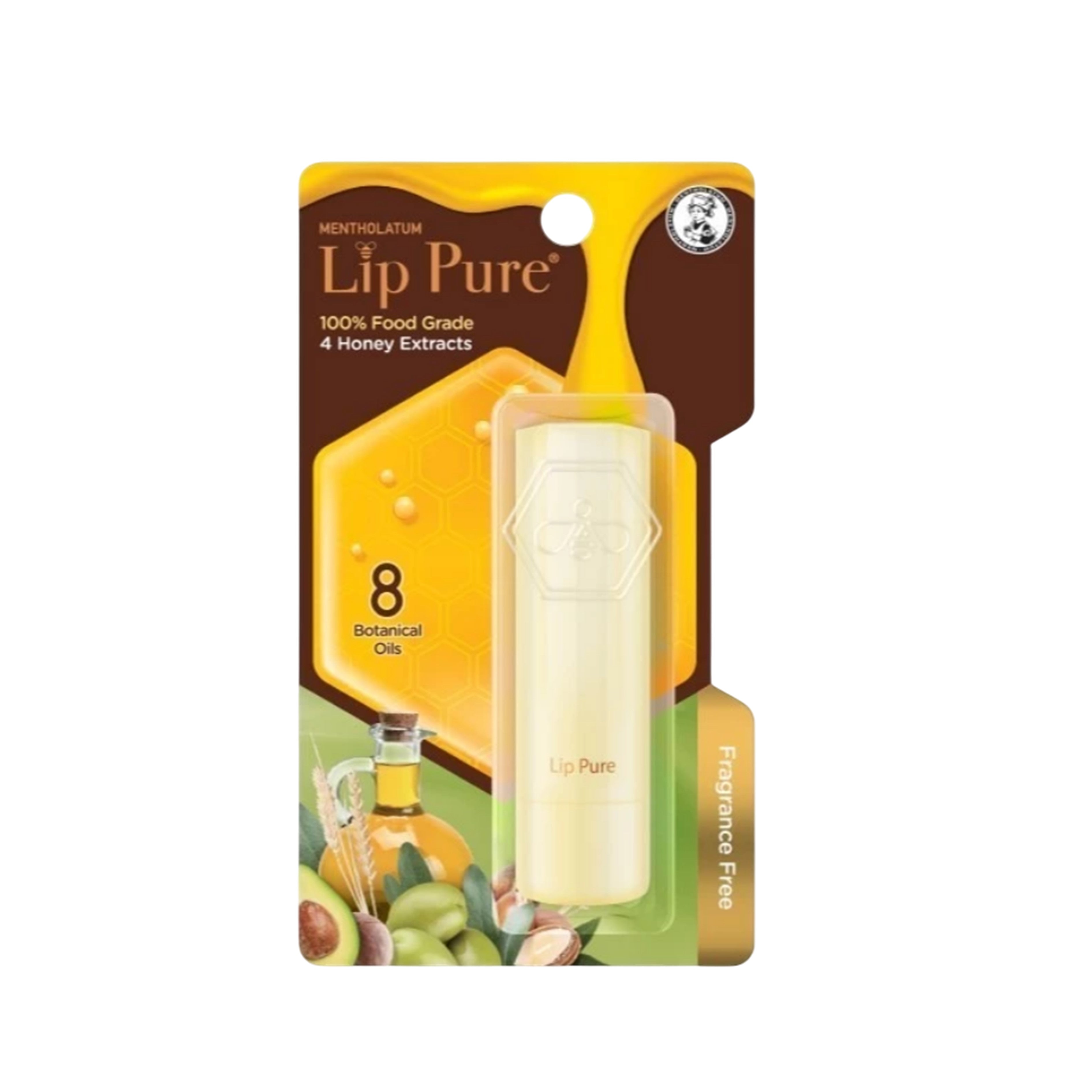 Mentholatum Lip Pure 8 Botanical Oils Lip Balm (100% Food Grade) 4g