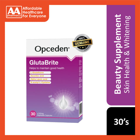 [CLEARANCE] [EXP 05/2025 AND ABOVE] Opceden Glutabrite 500mg Capsule 30's